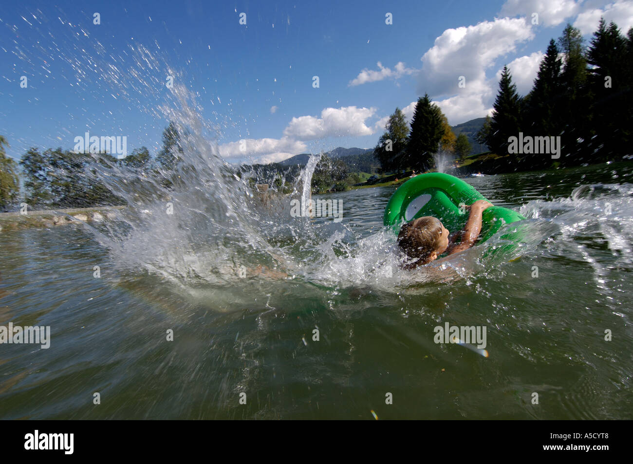 Boy one person lake play water hi-res stock photography and images - Alamy