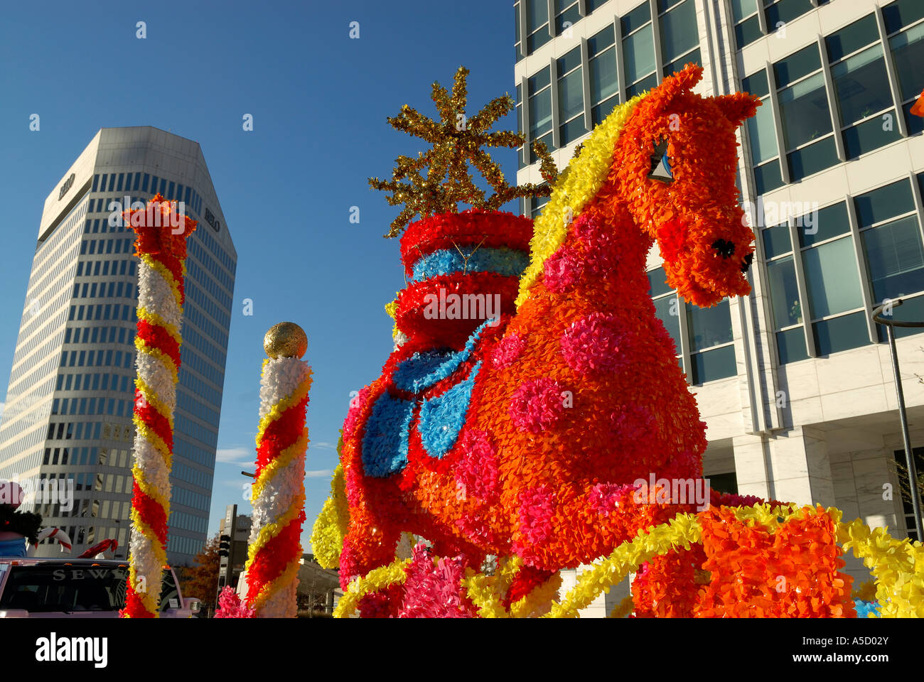 Christmas parade in downtown of Dallas, Texas Stock Photo Alamy