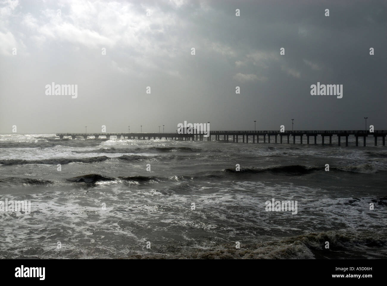 Stormy weather over the Gulf of Mexico in Galveston Stock Photo Alamy