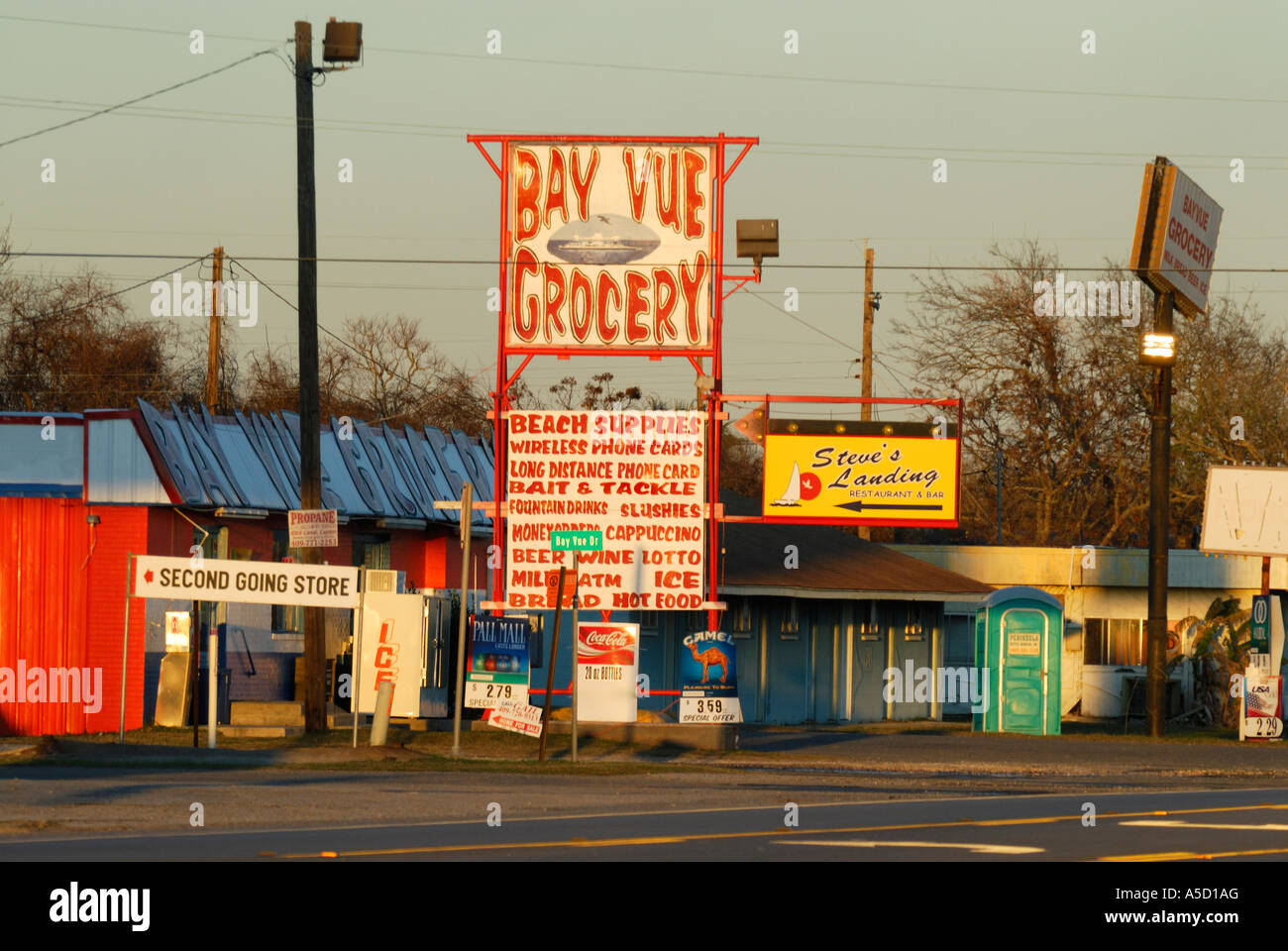 Grocery store on Bolivar Peninsula Stock Photo Alamy