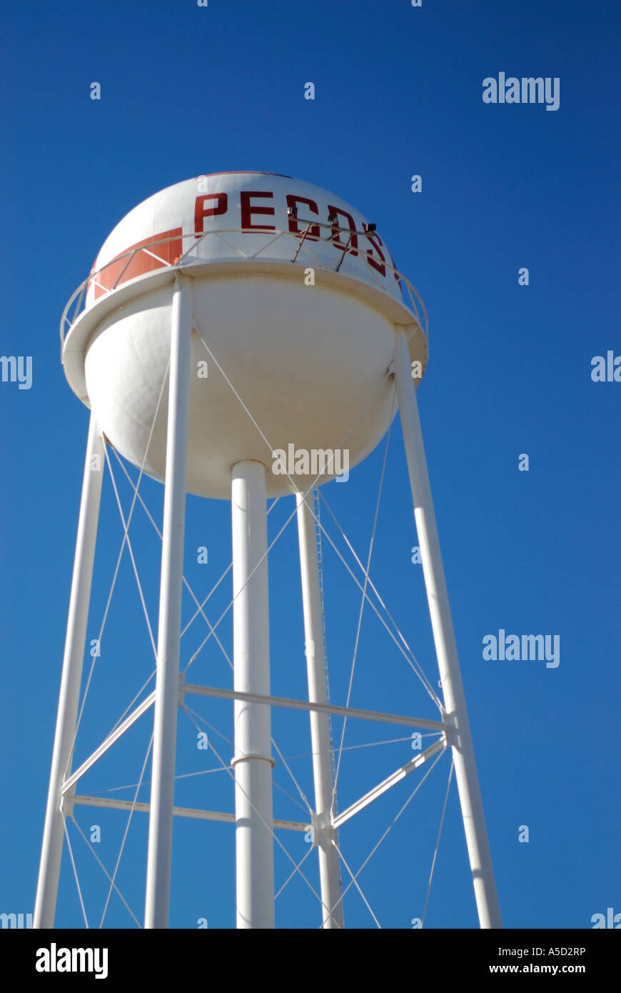 Water tower in Pecos Texas Stock Photo Alamy