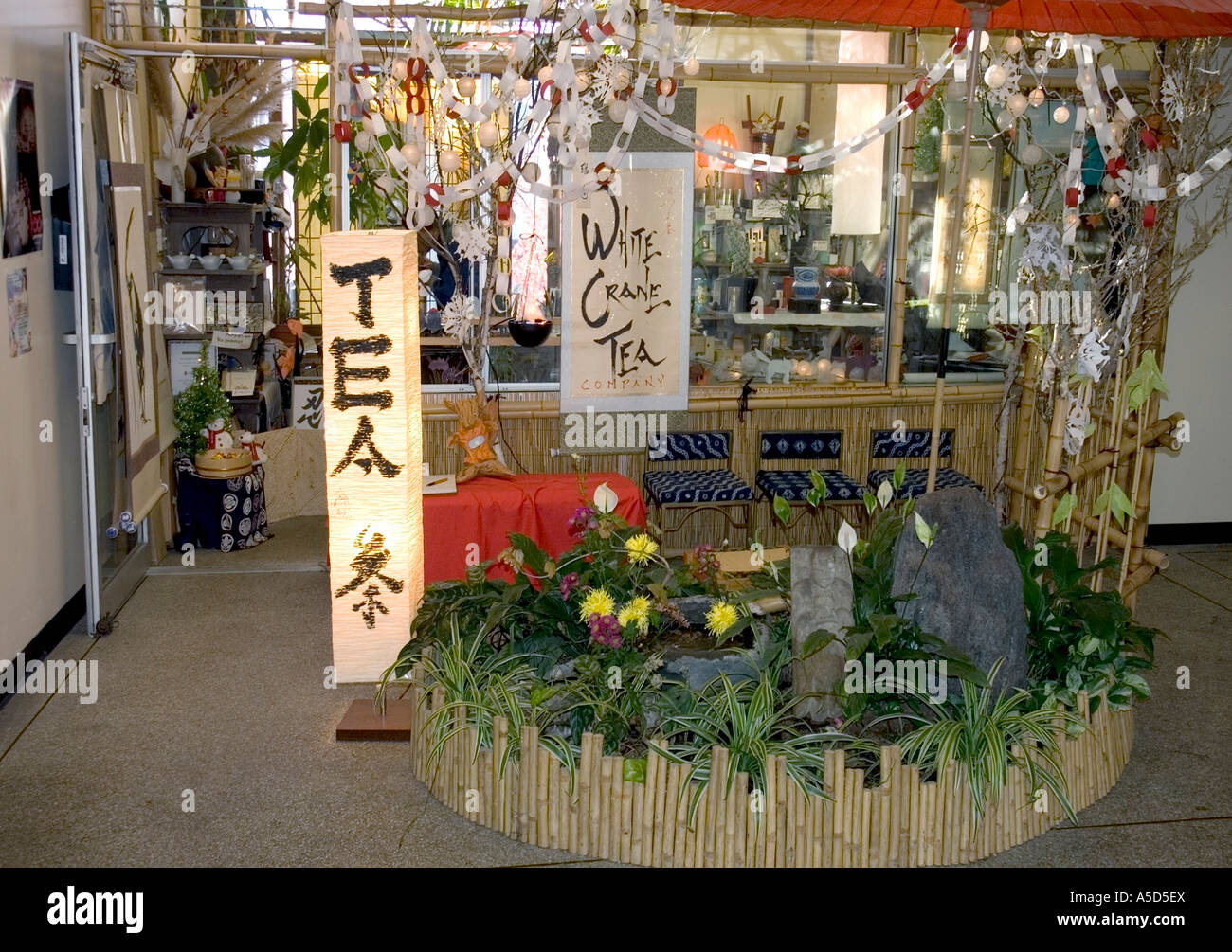 Japanese tea room located in Japantown shopping center, San Francisco