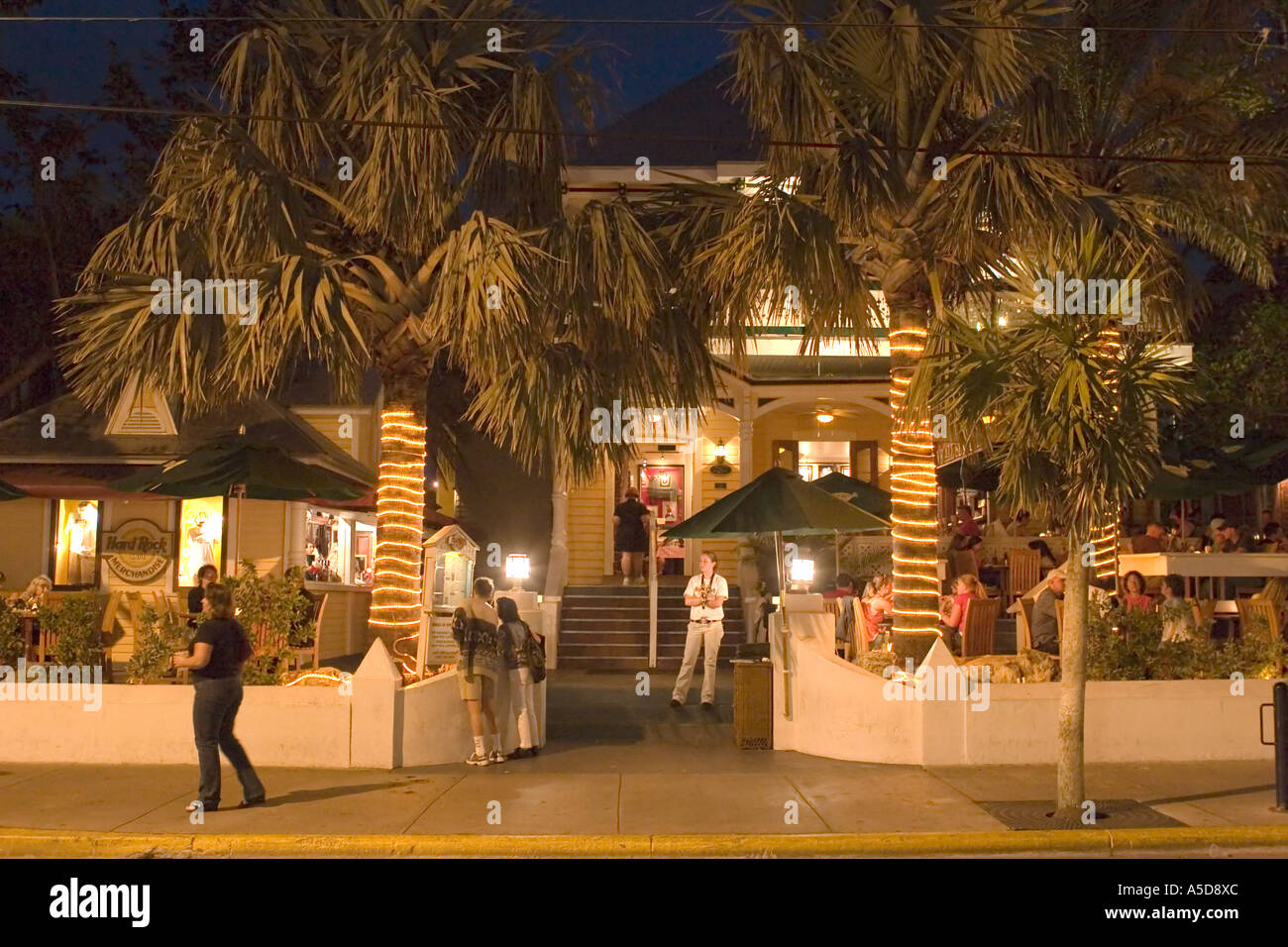 Duval Street in downtown Key West, Florida Stock Photo