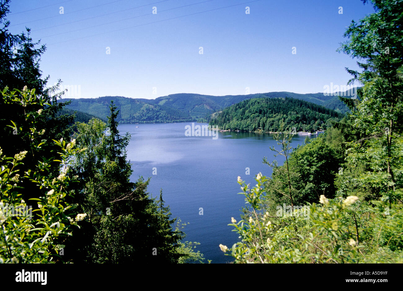 View of the dam Hohenwarte-Talsperre, Thuringia, Germany Stock Photo