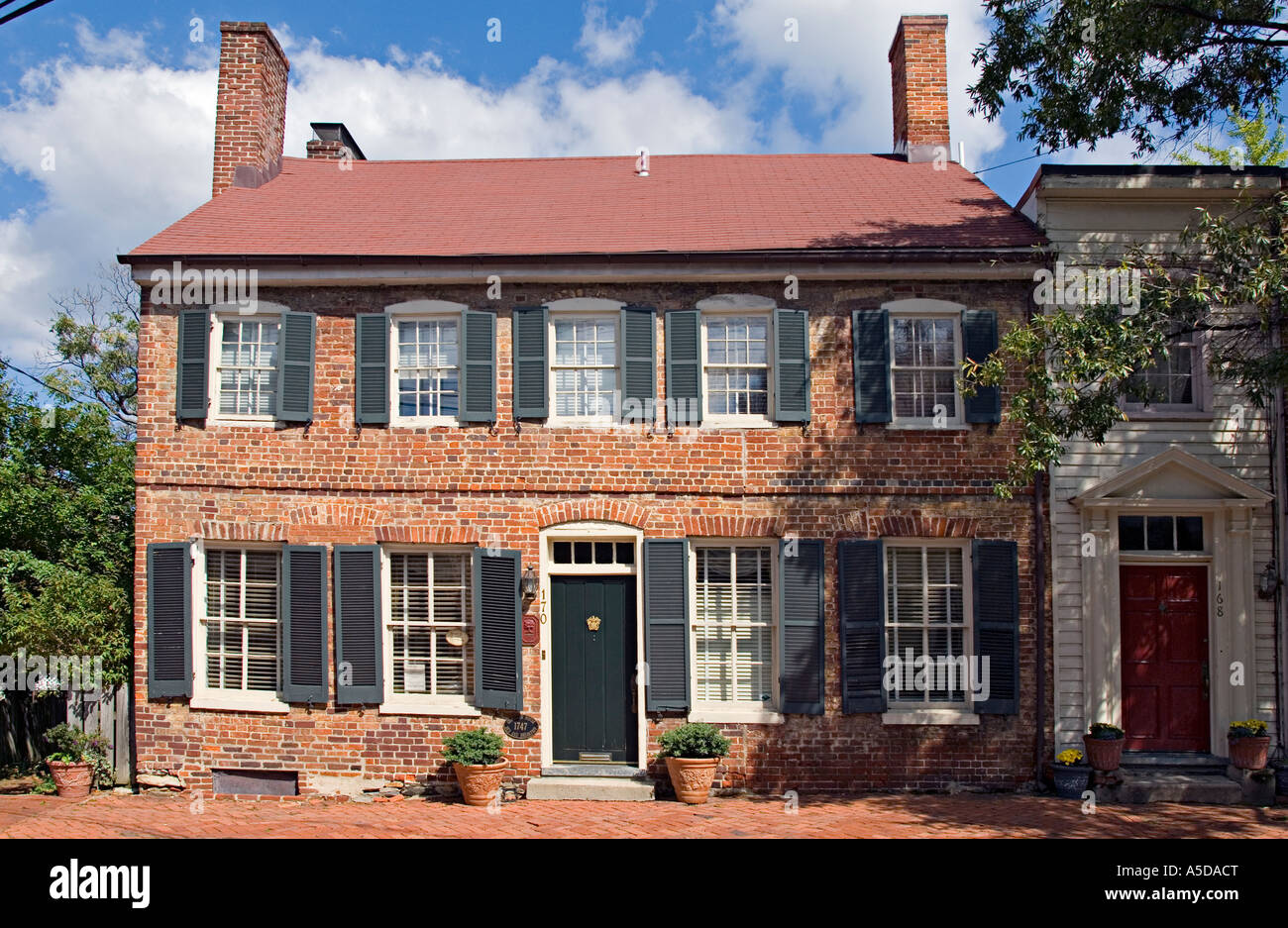 Historic brick home in downtown Annapolis Maryland USA Stock Photo Alamy