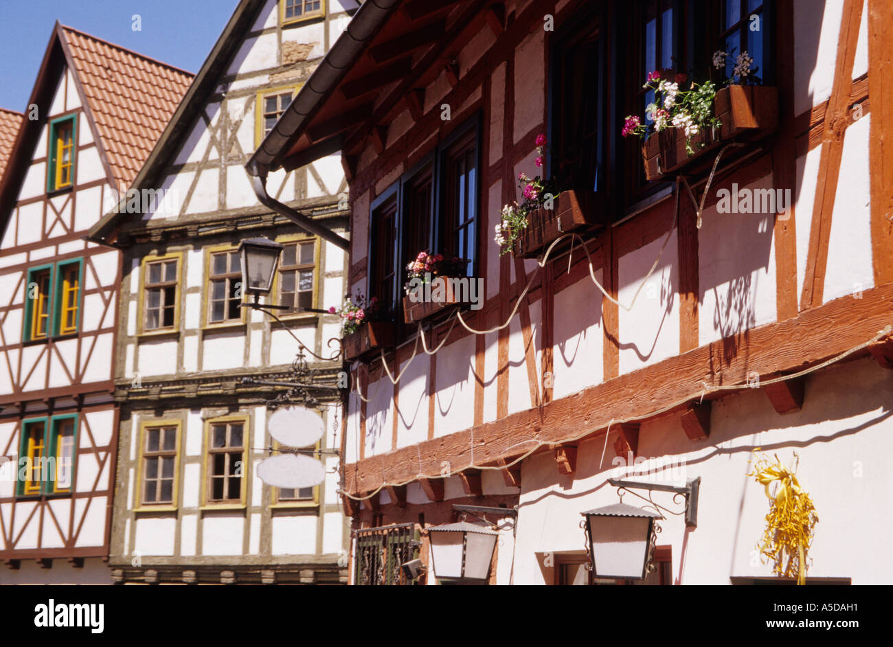 Germany, Thuringia, Schmalkalden, traditional houses Stock Photo Alamy