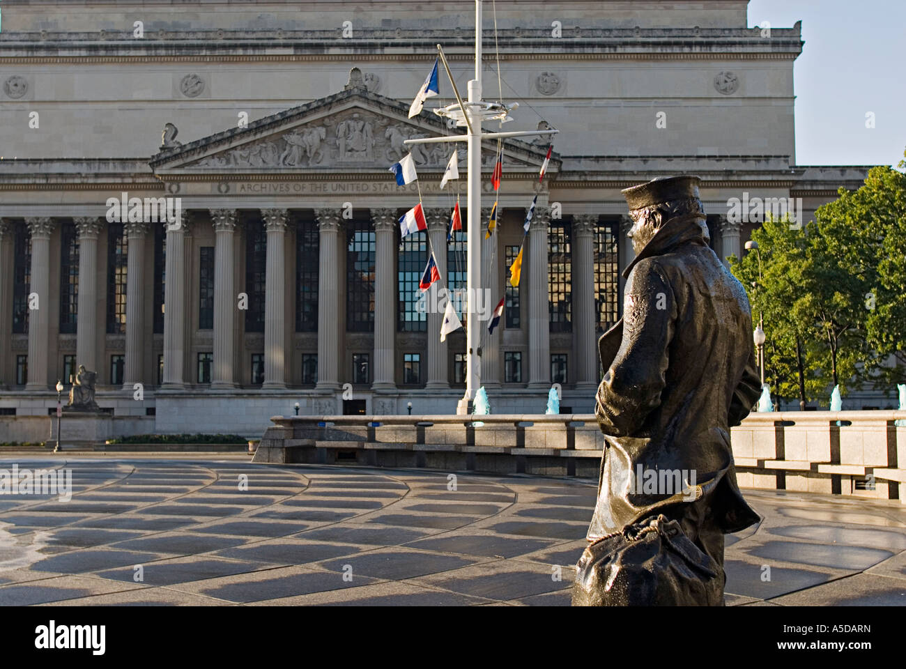 Lone Sailor statue in Washington DC USA Stock Photo Alamy