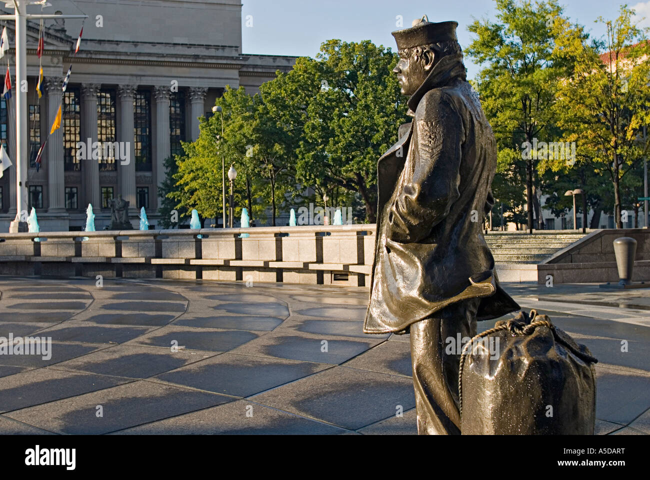 Lone Sailor statue in Washington DC USA Stock Photo 11277563 Alamy