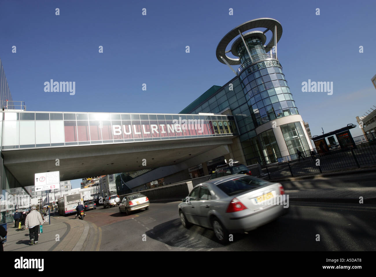Footbridge over Smallbrook Queensway, Birmingham, leading from the ...