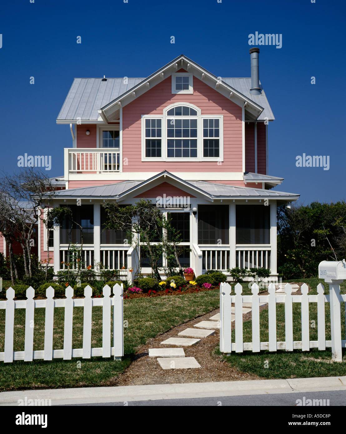 House in Vilano Beach near St Augustine Florida Stock Photo Alamy