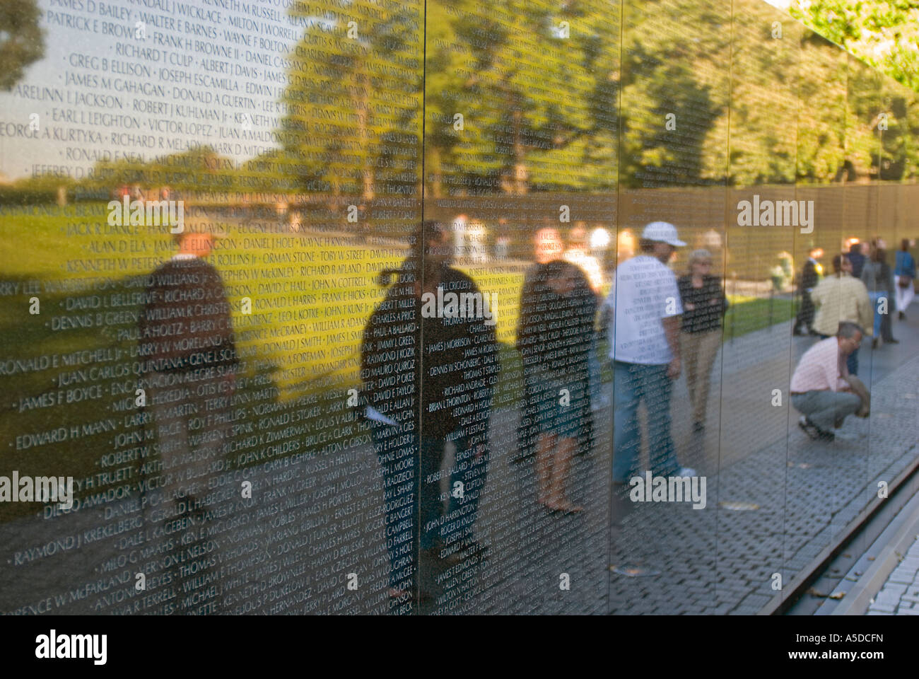 Vietnam War Memorial in Washington DC USA Stock Photo