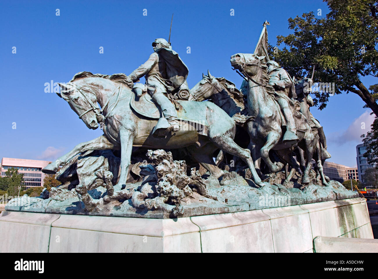 Statue at the Ulysses S Grant Memorial in Washington DC USA Stock Photo