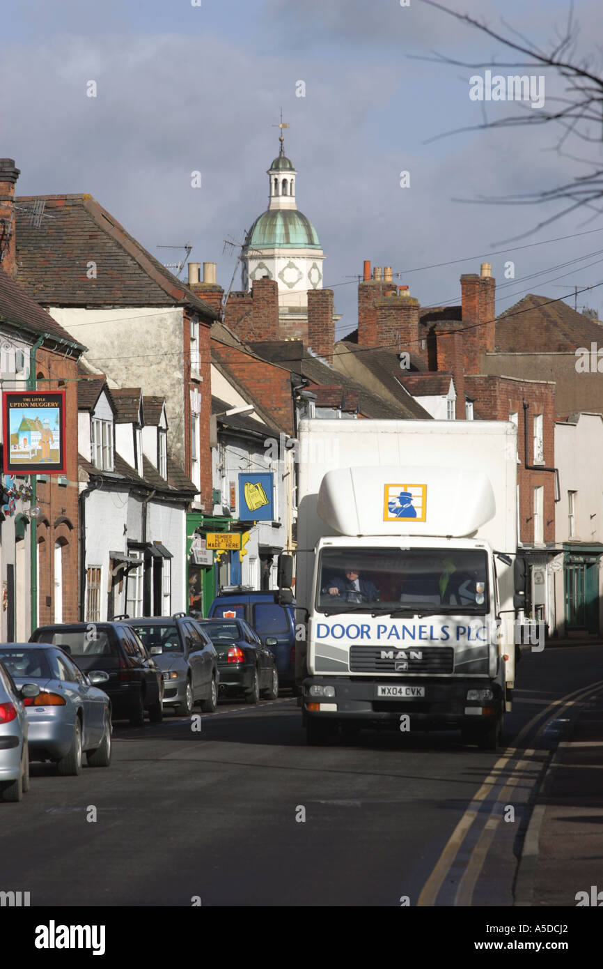 A lorry in Old Street, Upton upon Severn, Worcestershire. Stock Photo