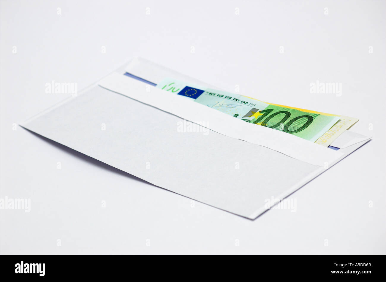 One Hundred Euro Banknote In Envelope Stock Photo - Alamy