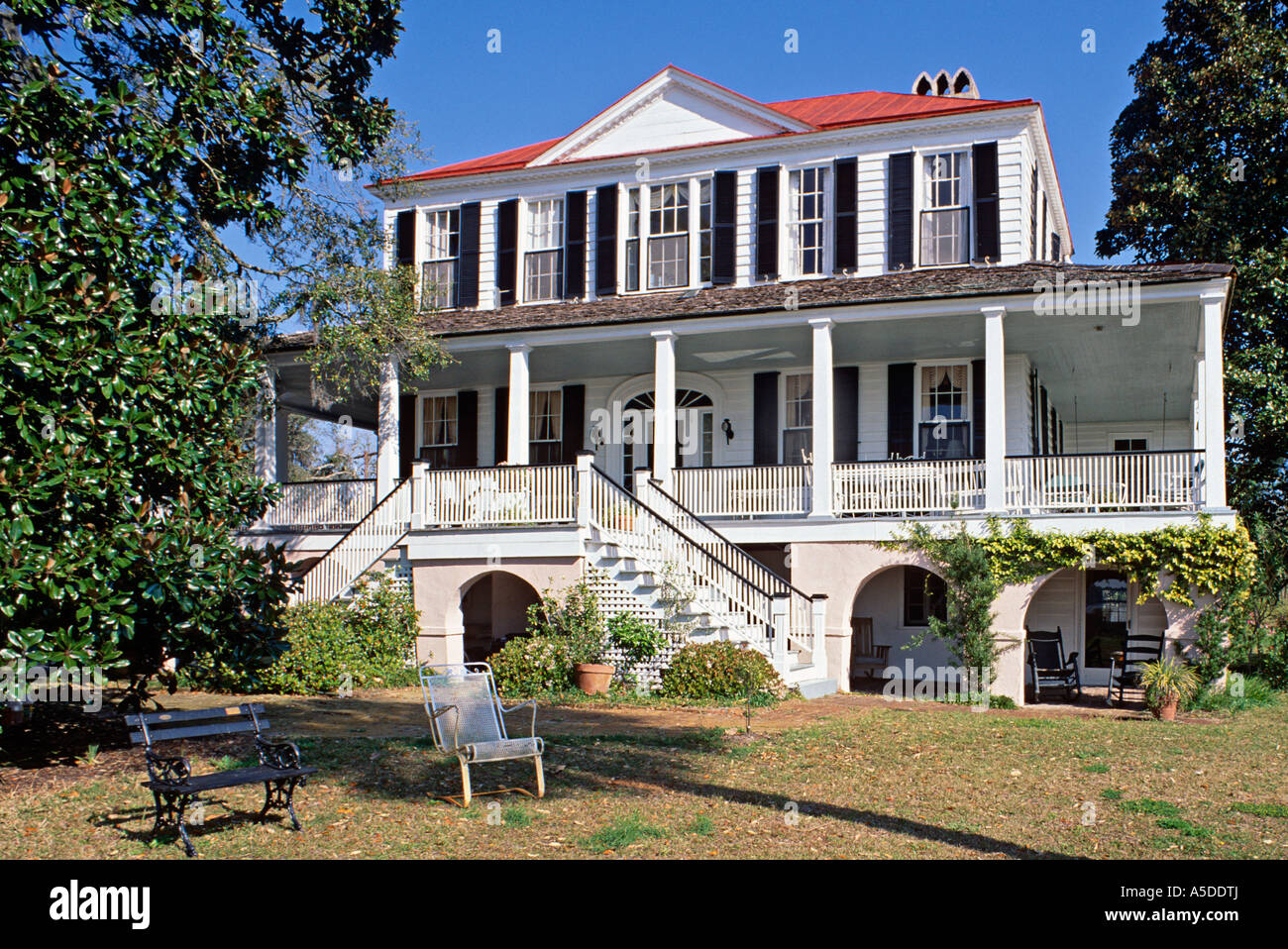 Antebellum home in Beaufort South Carolina USA Stock Photo Alamy