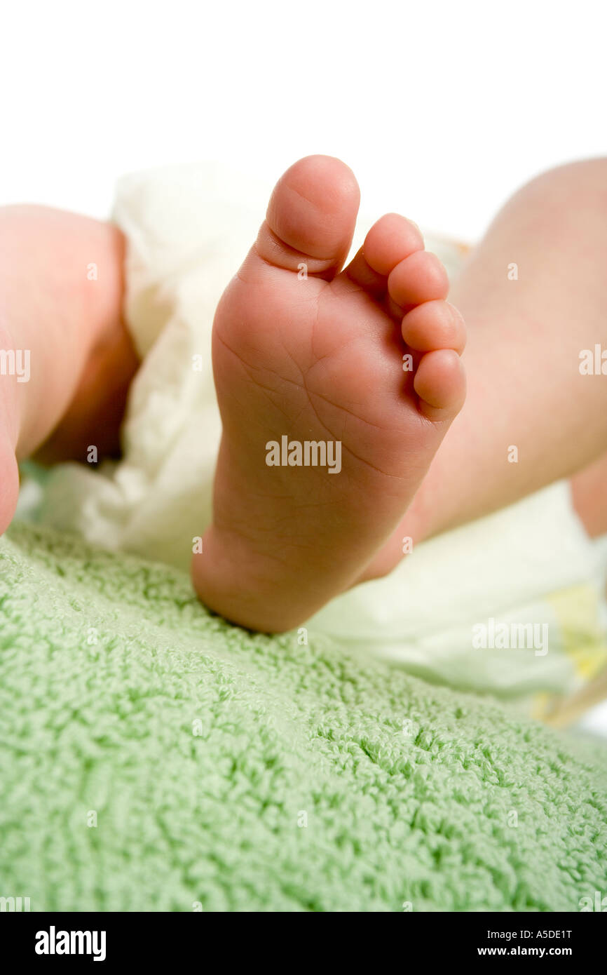 closeup of newborn boy s foot Stock Photo Alamy