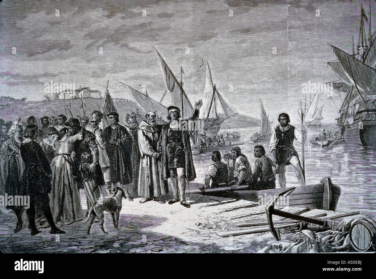 Historic engraving Stock Photo