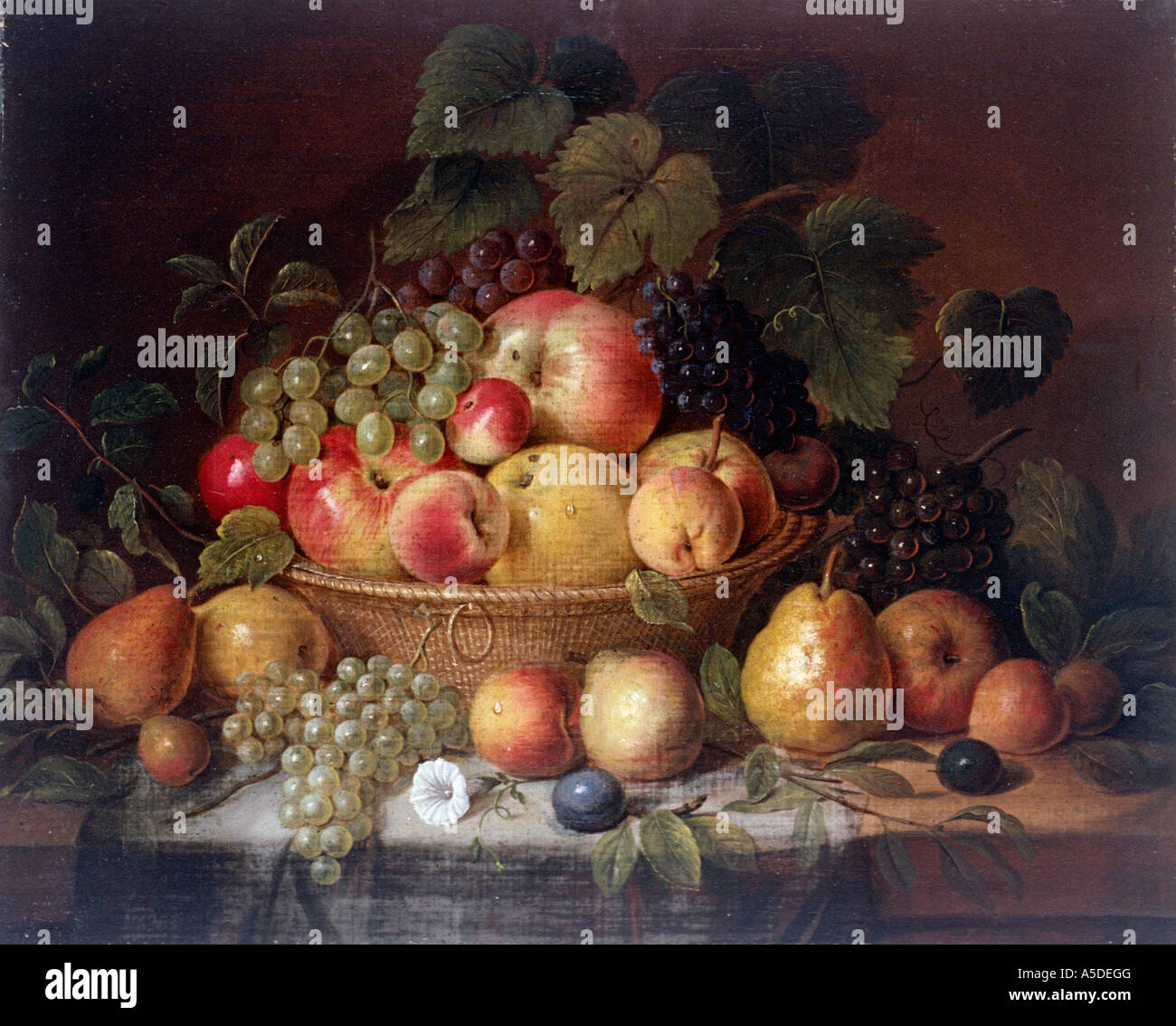 Painting of still life with fruit Stock Photo