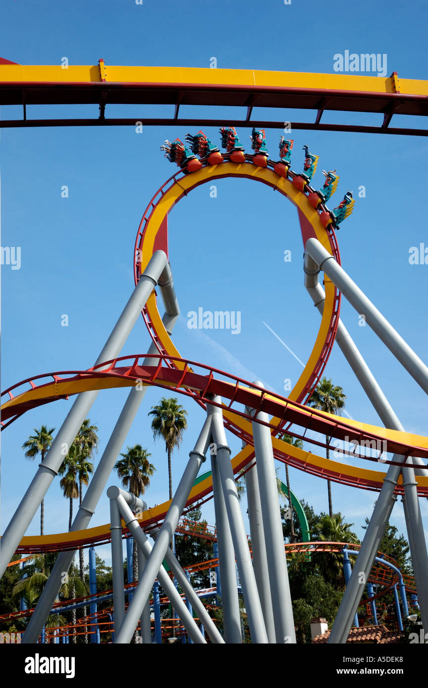 Silver Bullet Inverted Loop Silver bullet rollercoaster hi-res stock photography and images - Alamy