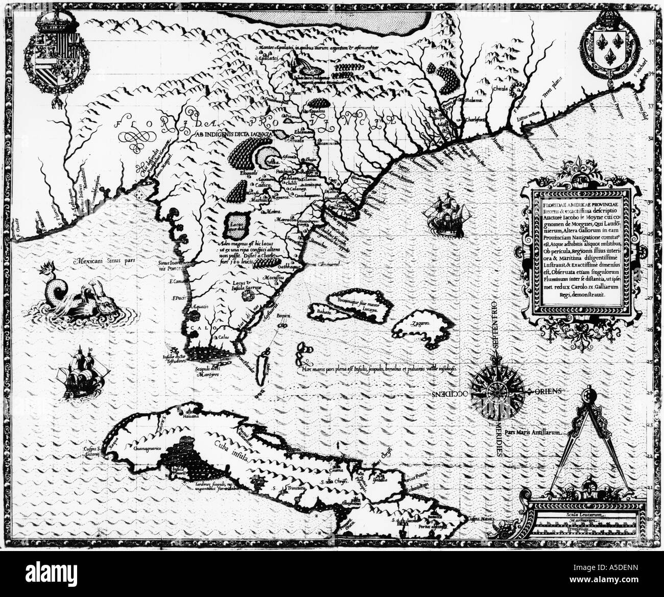 16th century world map Black and White Stock Photos & Images - Alamy