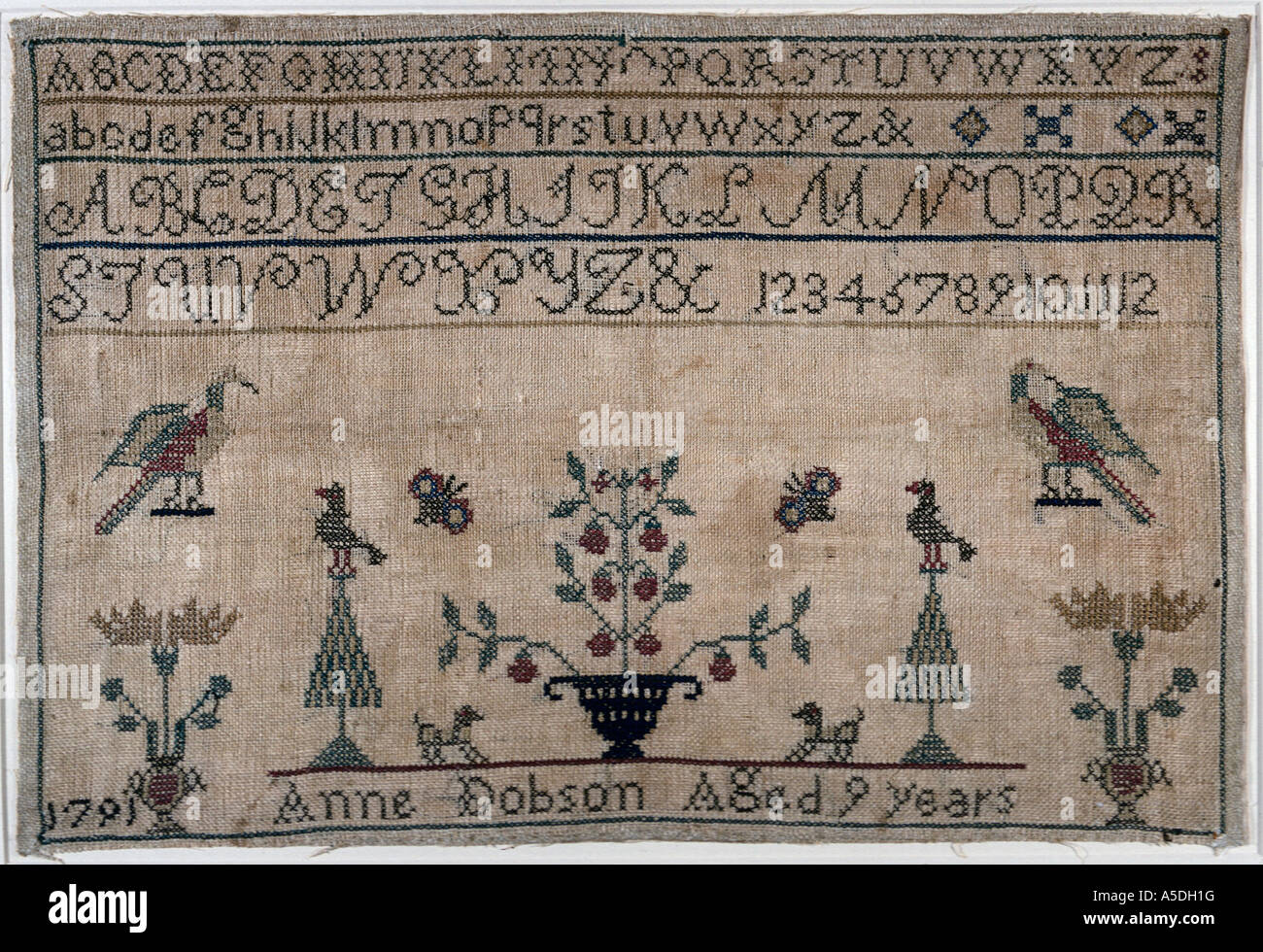 Sampler embroidery hi-res stock photography and images - Alamy