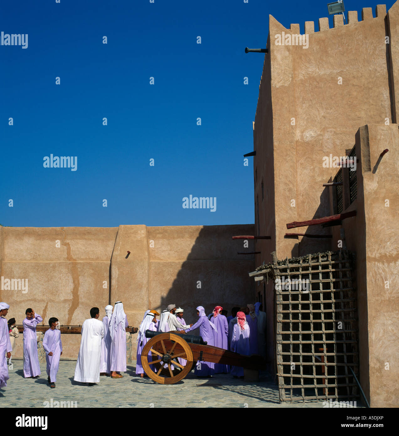 Ajman UAE Museum In Old Mud Fort Stock Photo