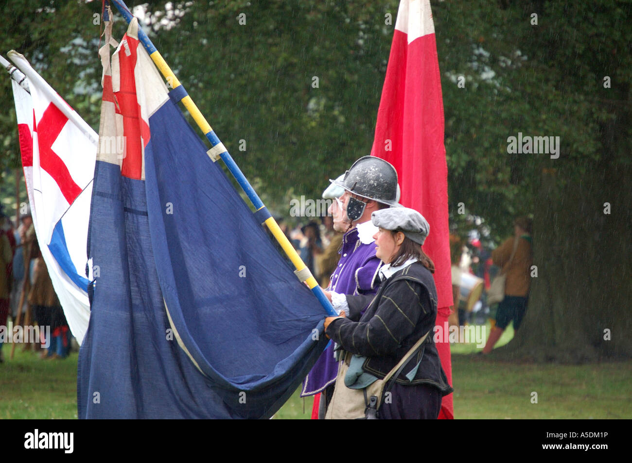 Standard bearers at a English civil war reenactment event by the Sealed