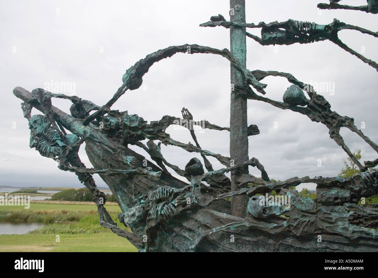 irish famine memorial county mayo ireland Stock Photo