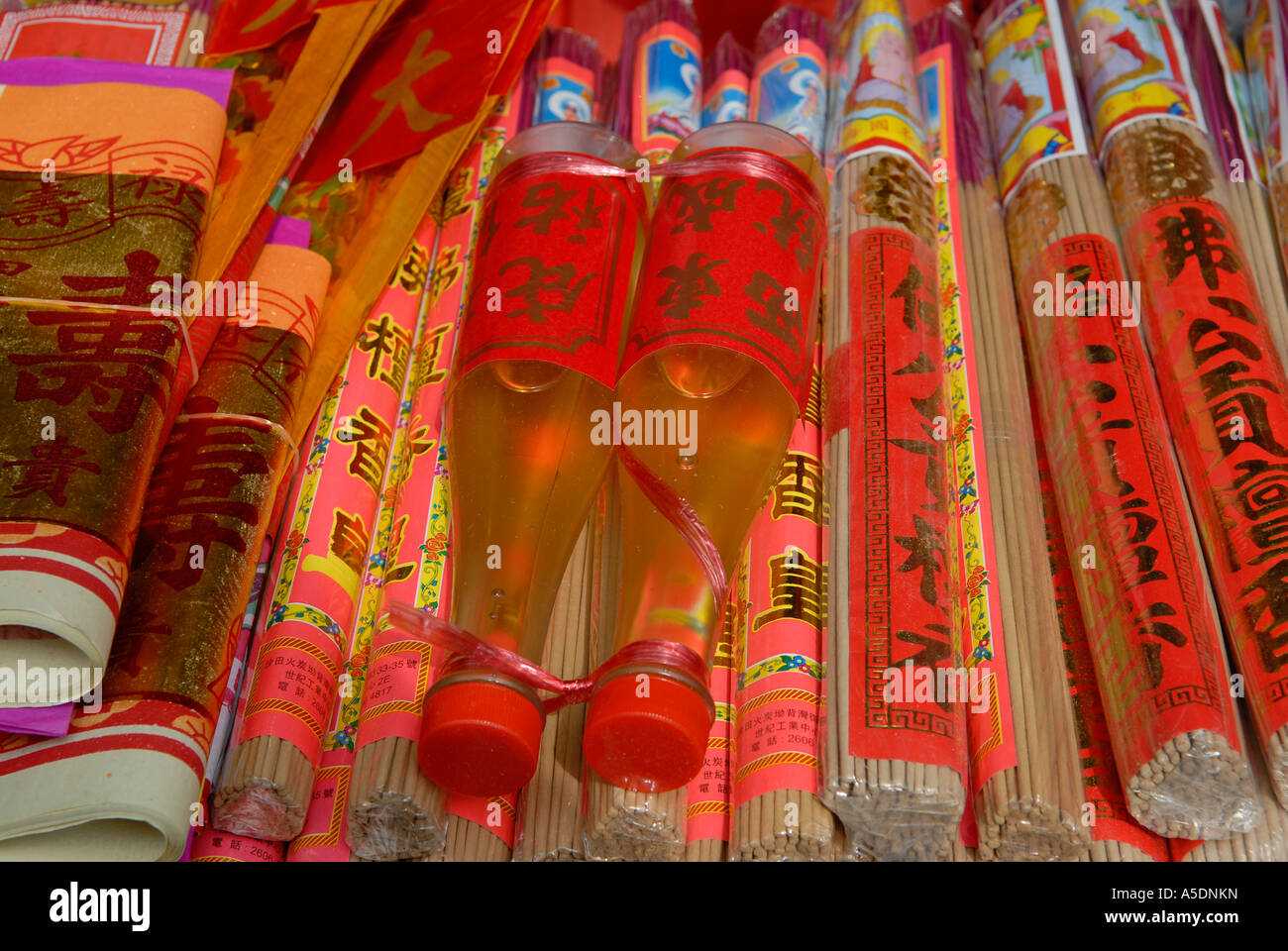 Joss sticks for sale during Chinese Lunar New Year celebrations in Hong