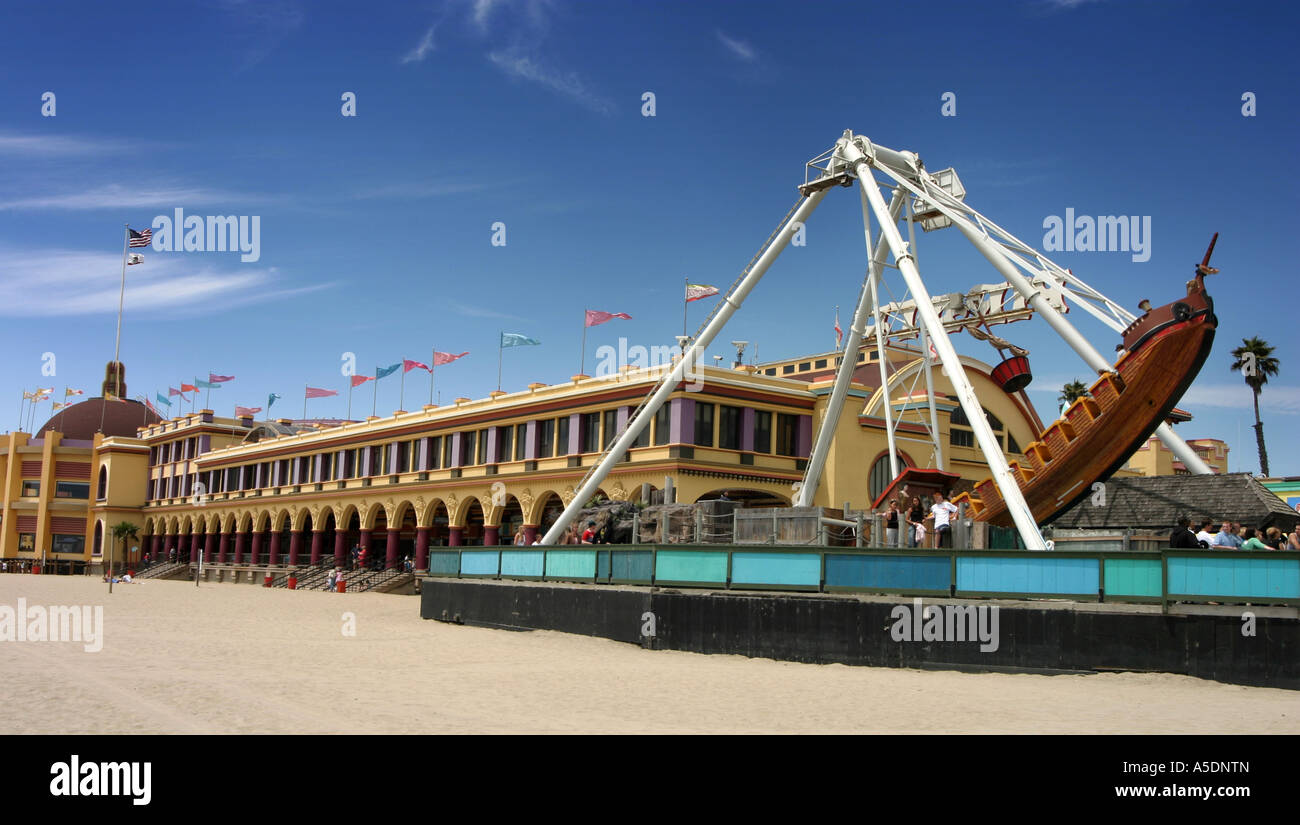 The pirate ship ride, Santa Cruz Boardwalk, California, USA Stock Photo