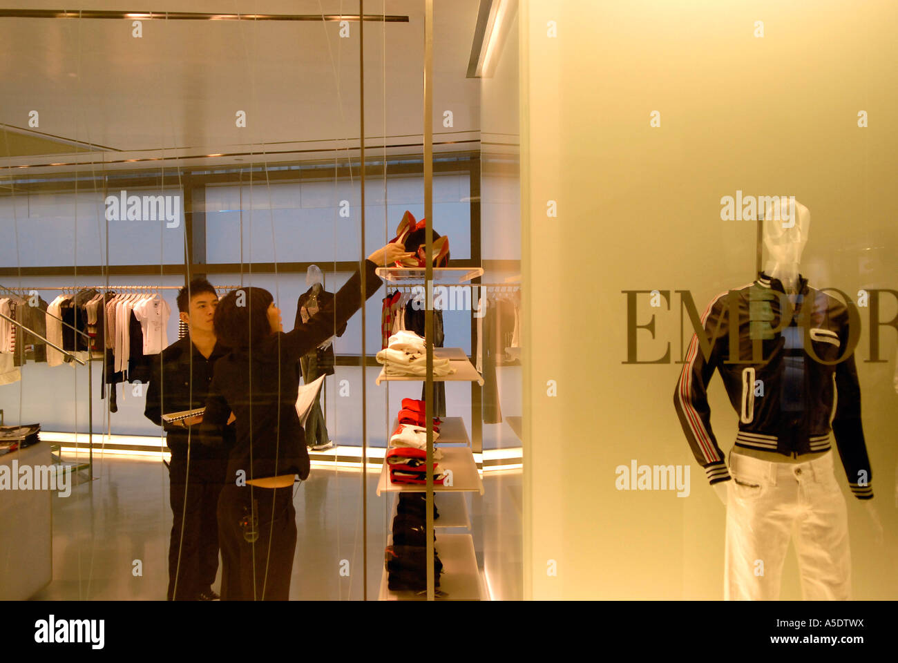 Stylish clothing store Hong Kong China Stock Photo Alamy