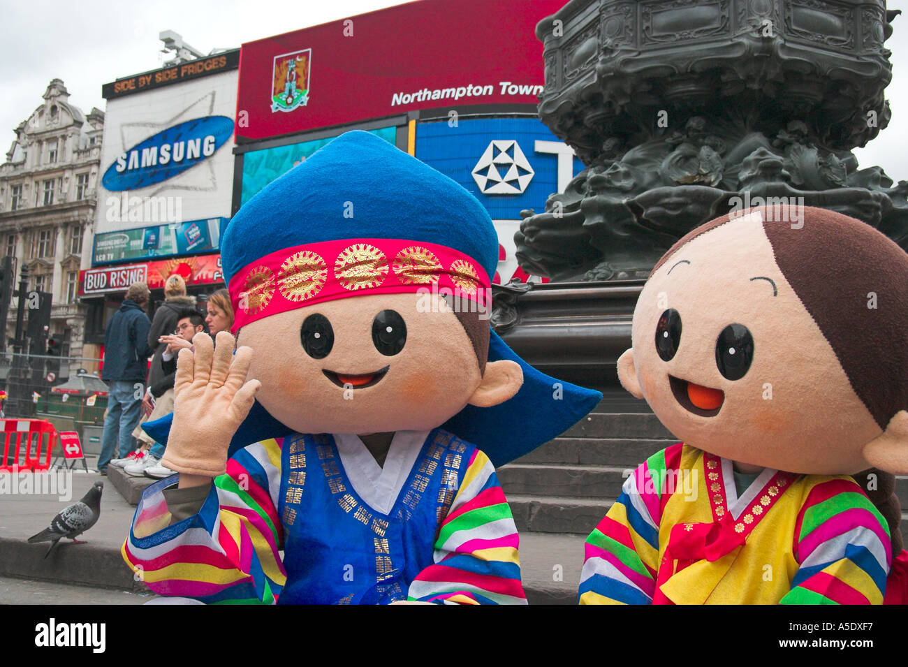 People dressed as Japanese Pokemon characters in London UK Stock Photo