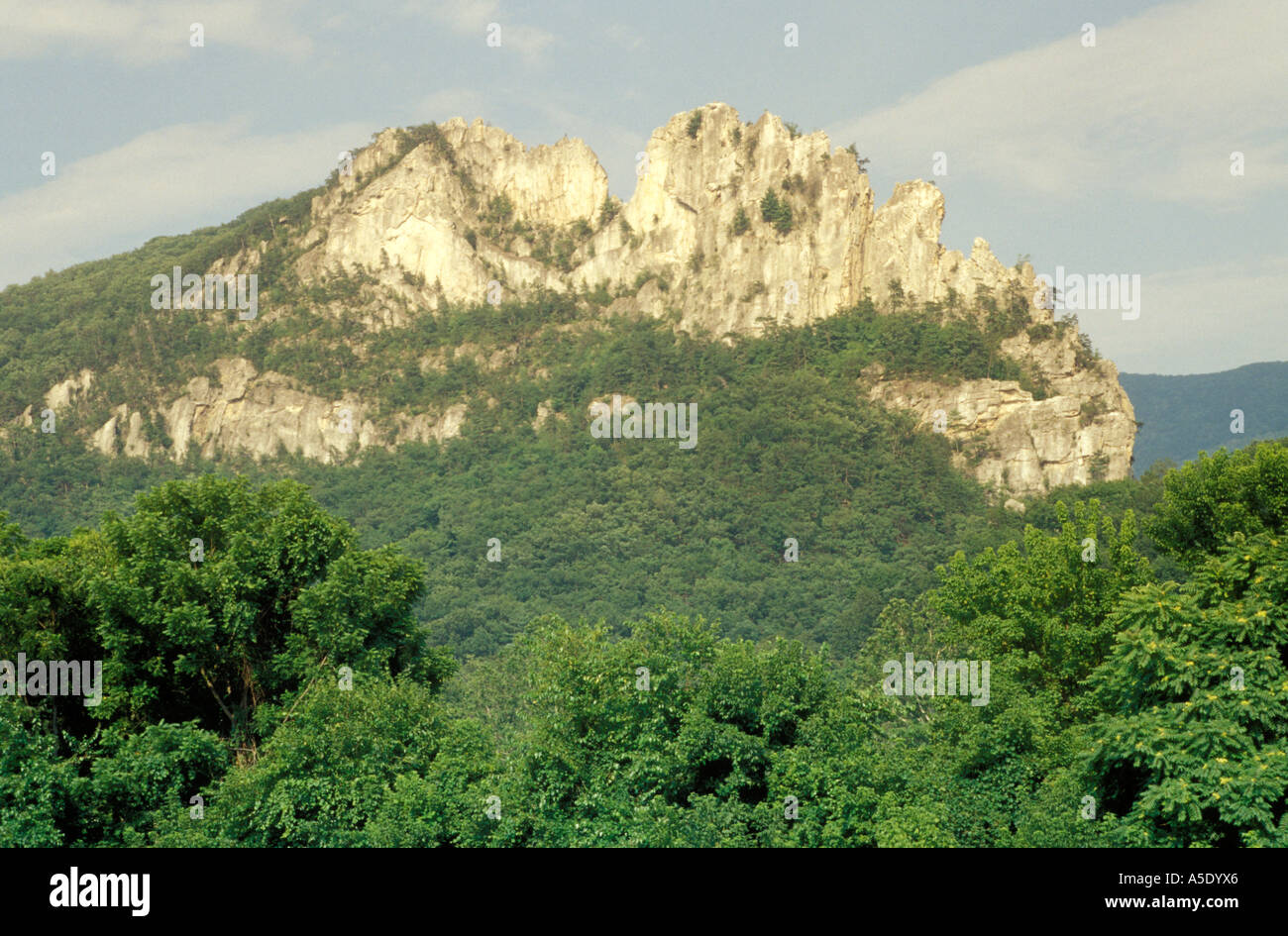 Seneca Rocks, Pendleton County, West Virginia Stock Photo