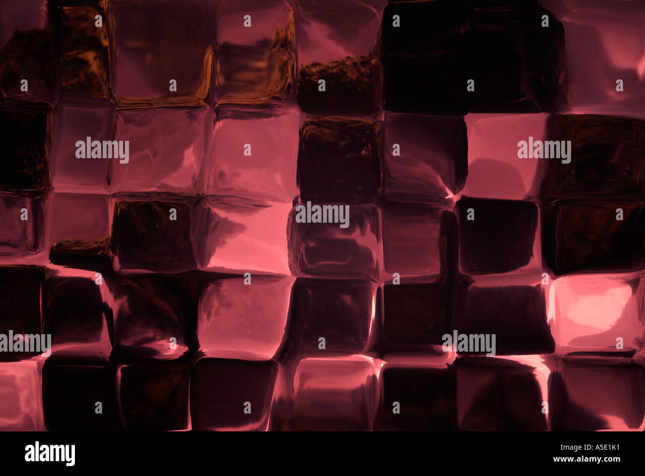 Warm Glowing Cubic Pattern Stock Photo