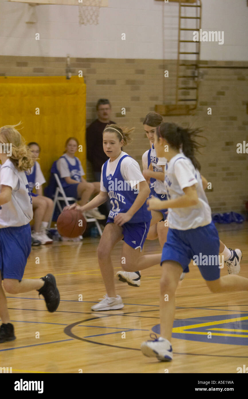 Young girls playing basketball Stock Photo Alamy