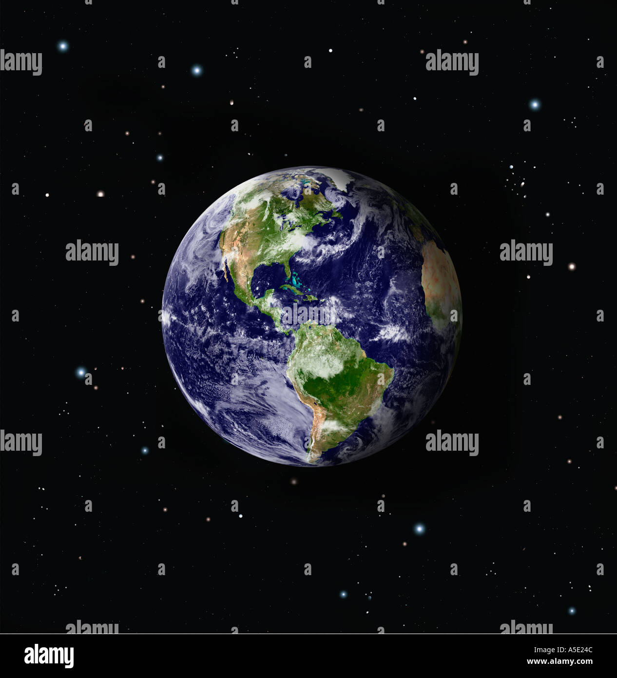 Earth Pick Satellite Image of the Full Earth from Space Americas prominent Stock ...