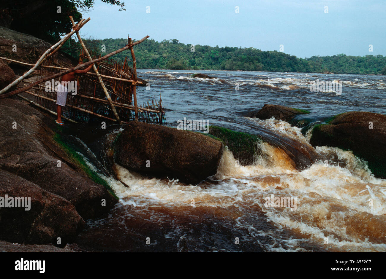Rapids and fishtraps belonging to the Tariano Indians tribe Upper Rio