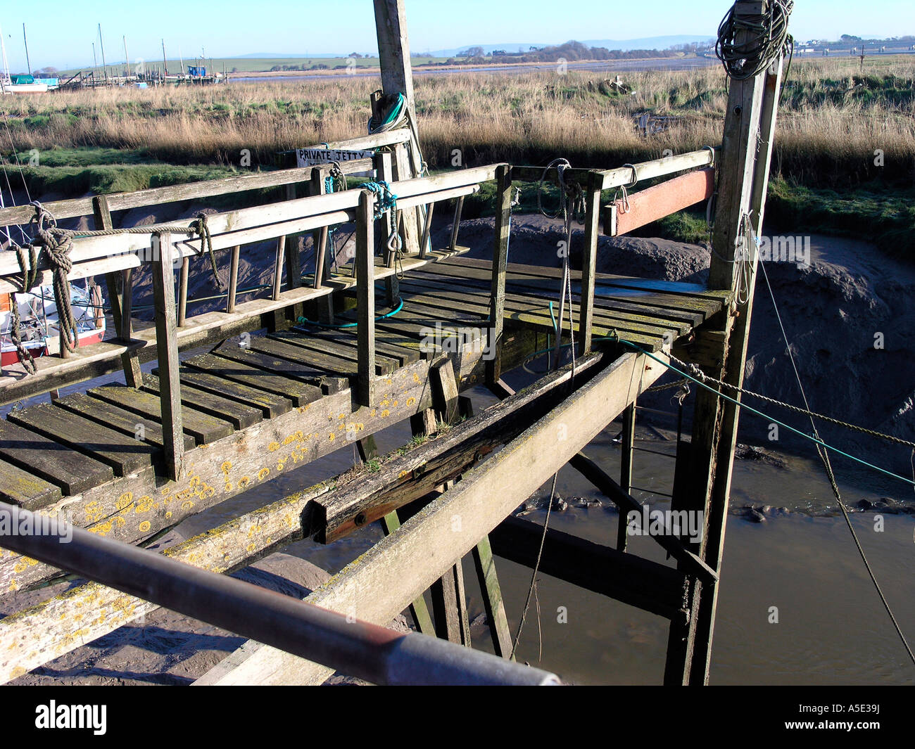 Jetty on Skippool Creek Stock Photo - Alamy