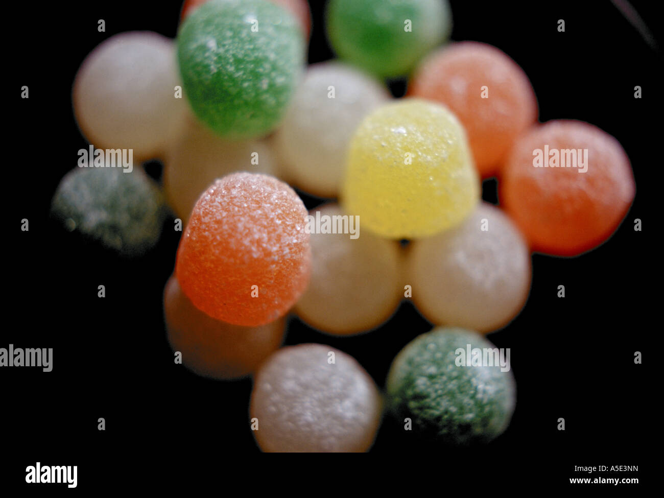 A close-up of children's sweets and candy. Stock Photo