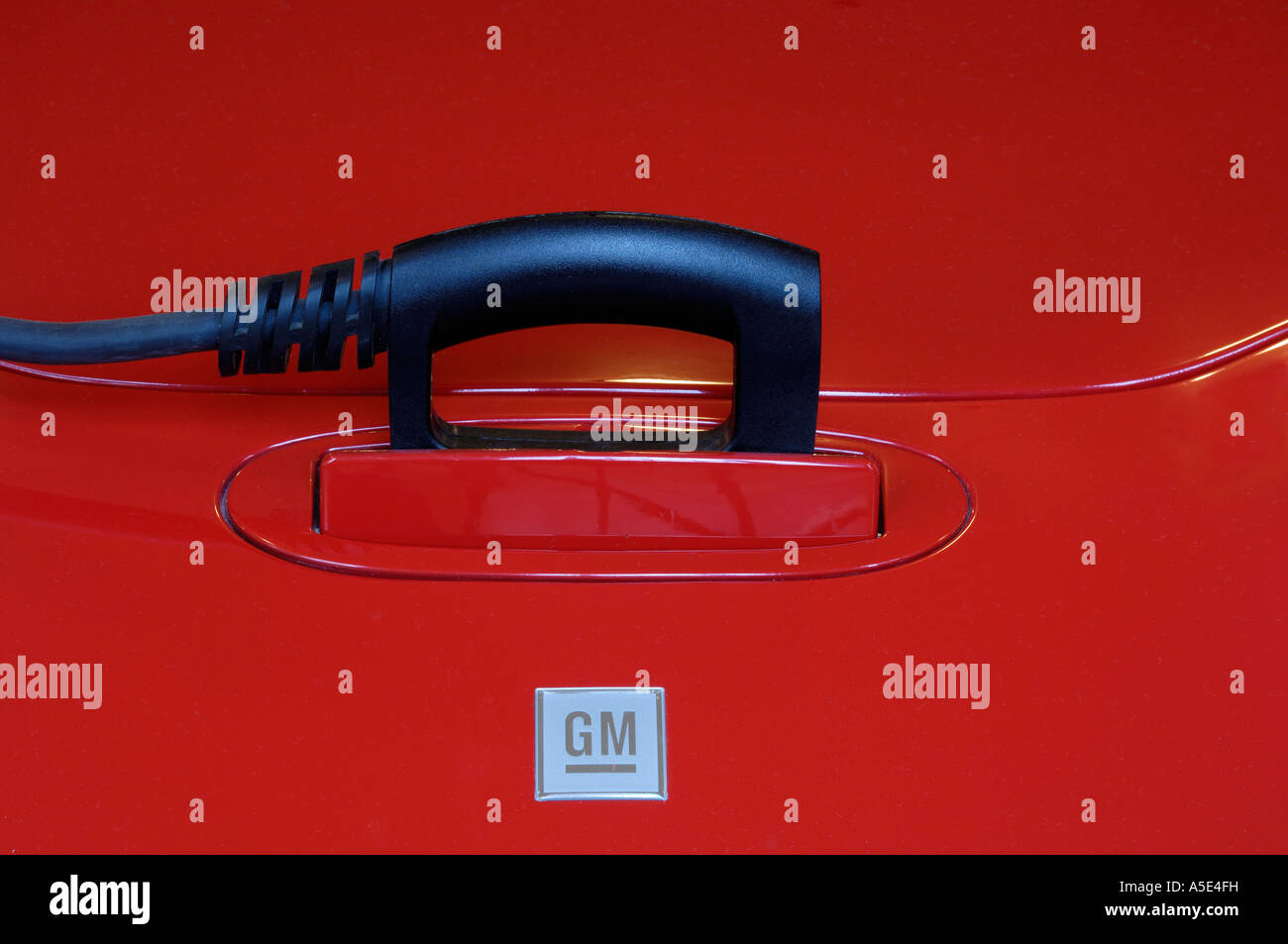 General Motors EV1 electric car recharge socket detail at the Henry