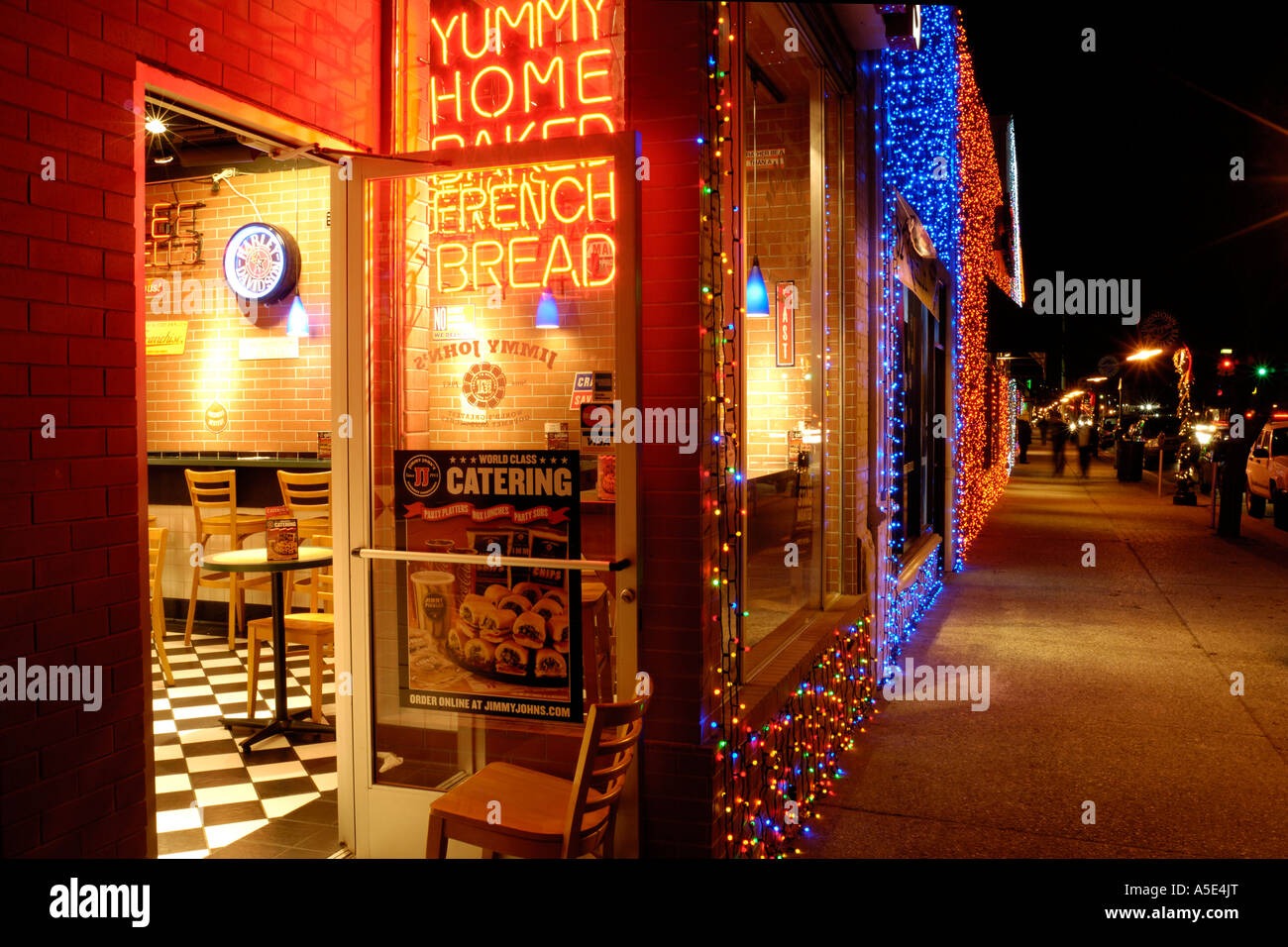 Restaurant with Christmas lights during the Big Bright Lights Show in