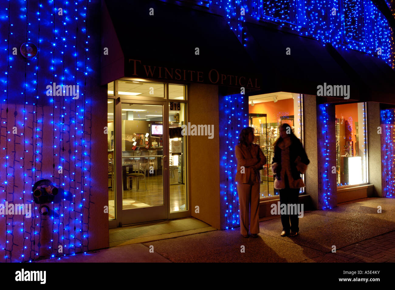 Christmas lights on a building during the Big Bright Lights Show in