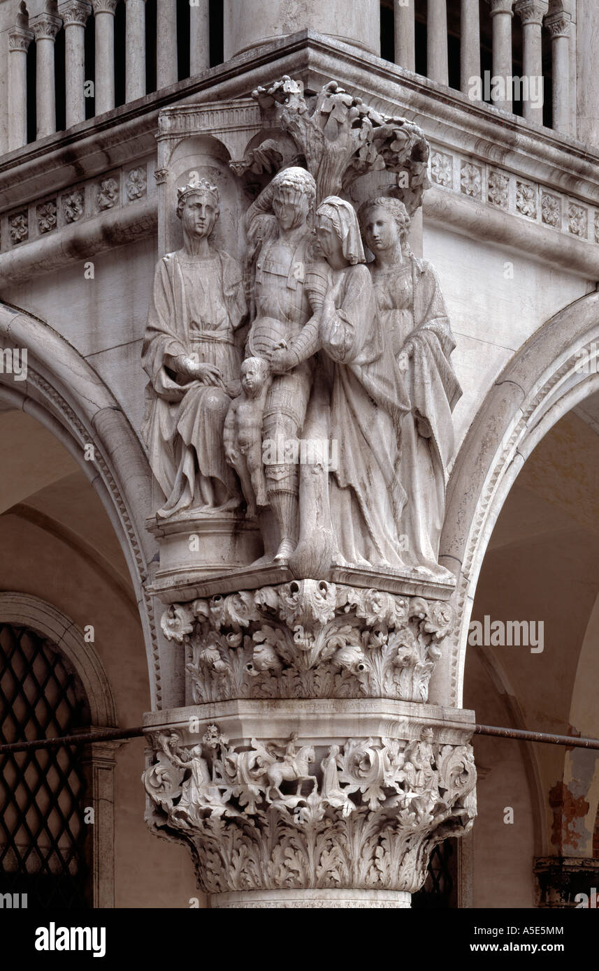Venedig, Dogenpalast, Das Urteil Salomons, Nordwestecke Stock Photo