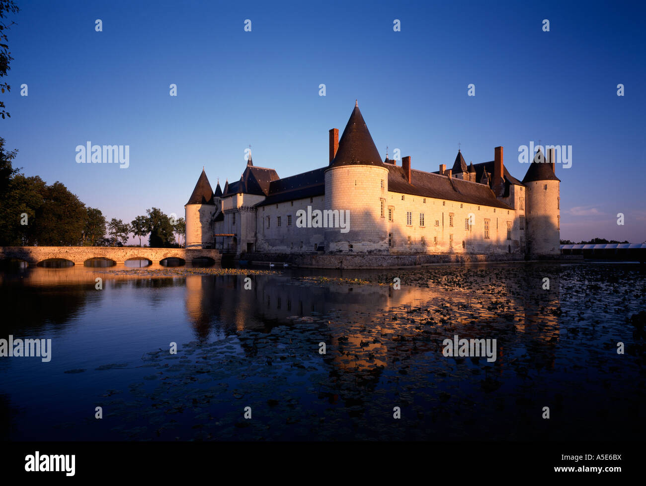 Le Plessis-Bourré, Schloss, Blick von Nordwesten Stock Photo