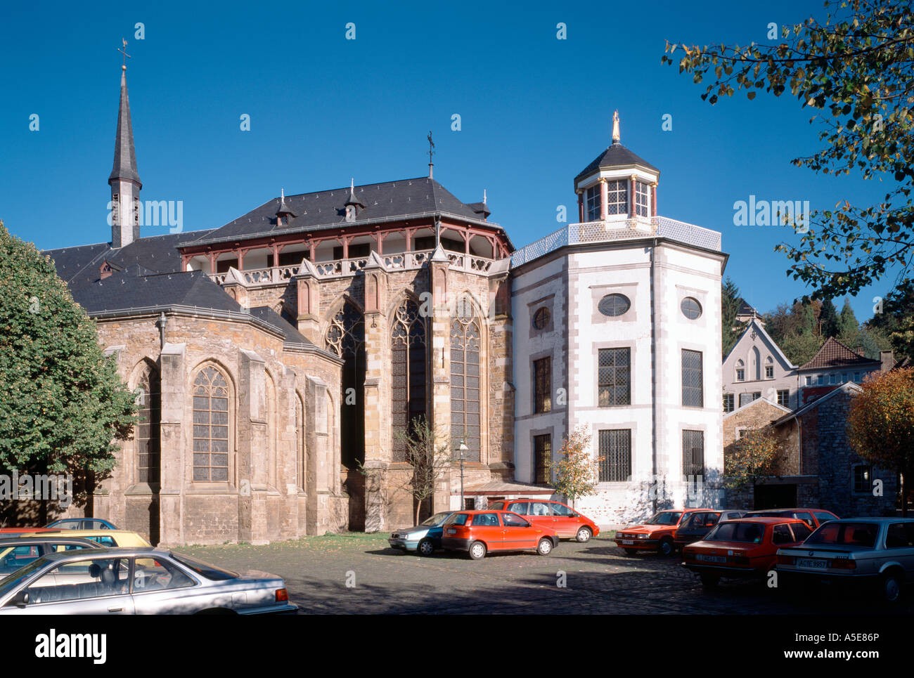 Kornelimünster, ehemalige Abteikirche, Blick von Süden Stock Photo