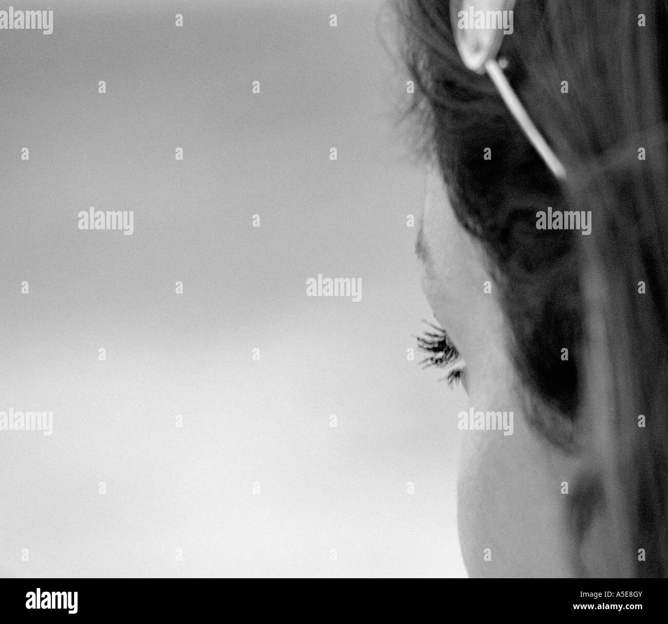 Girl looking out Black and White Stock Photos Images Alamy