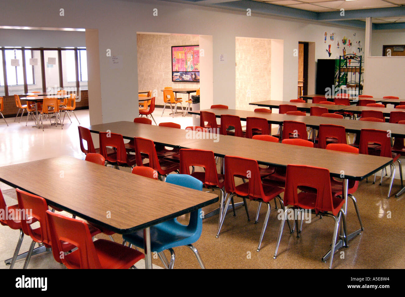 Cafeteria Indoor Stock Photo