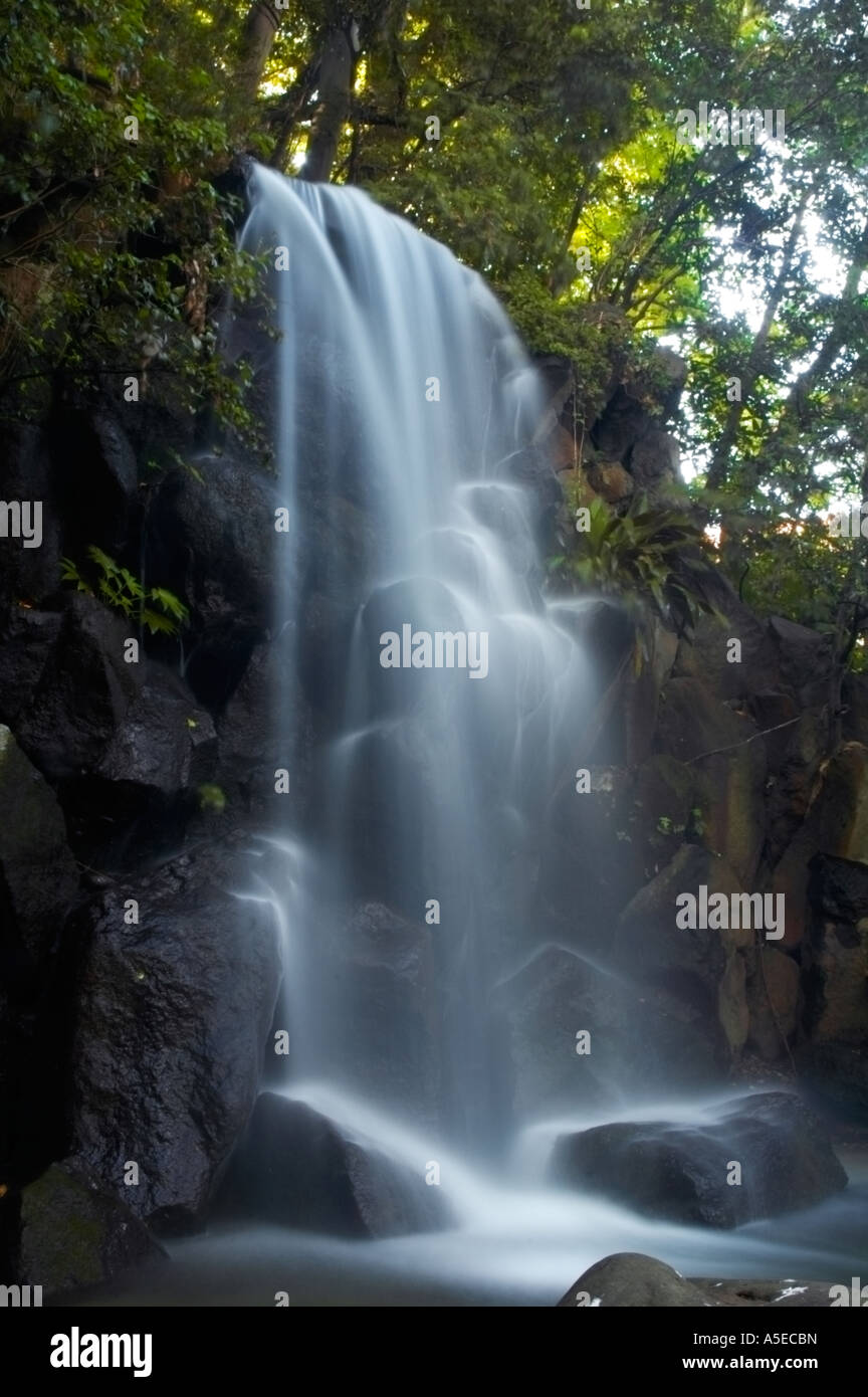 Artificial waterfall in a park in Tokyo Japan Stock Photo