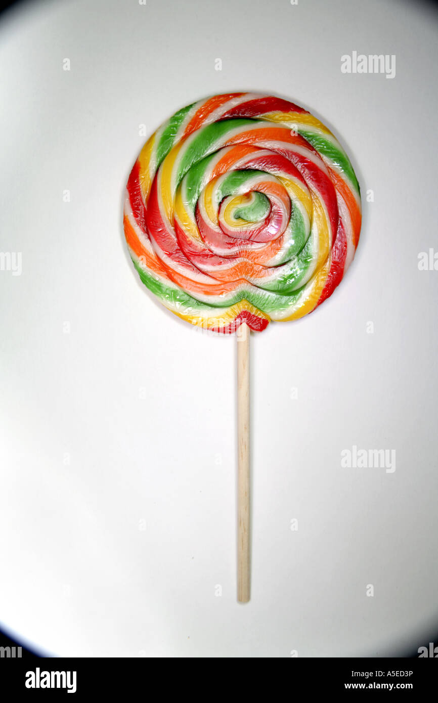 Rainbow colour lollipop on hi-res stock photography and images - Alamy