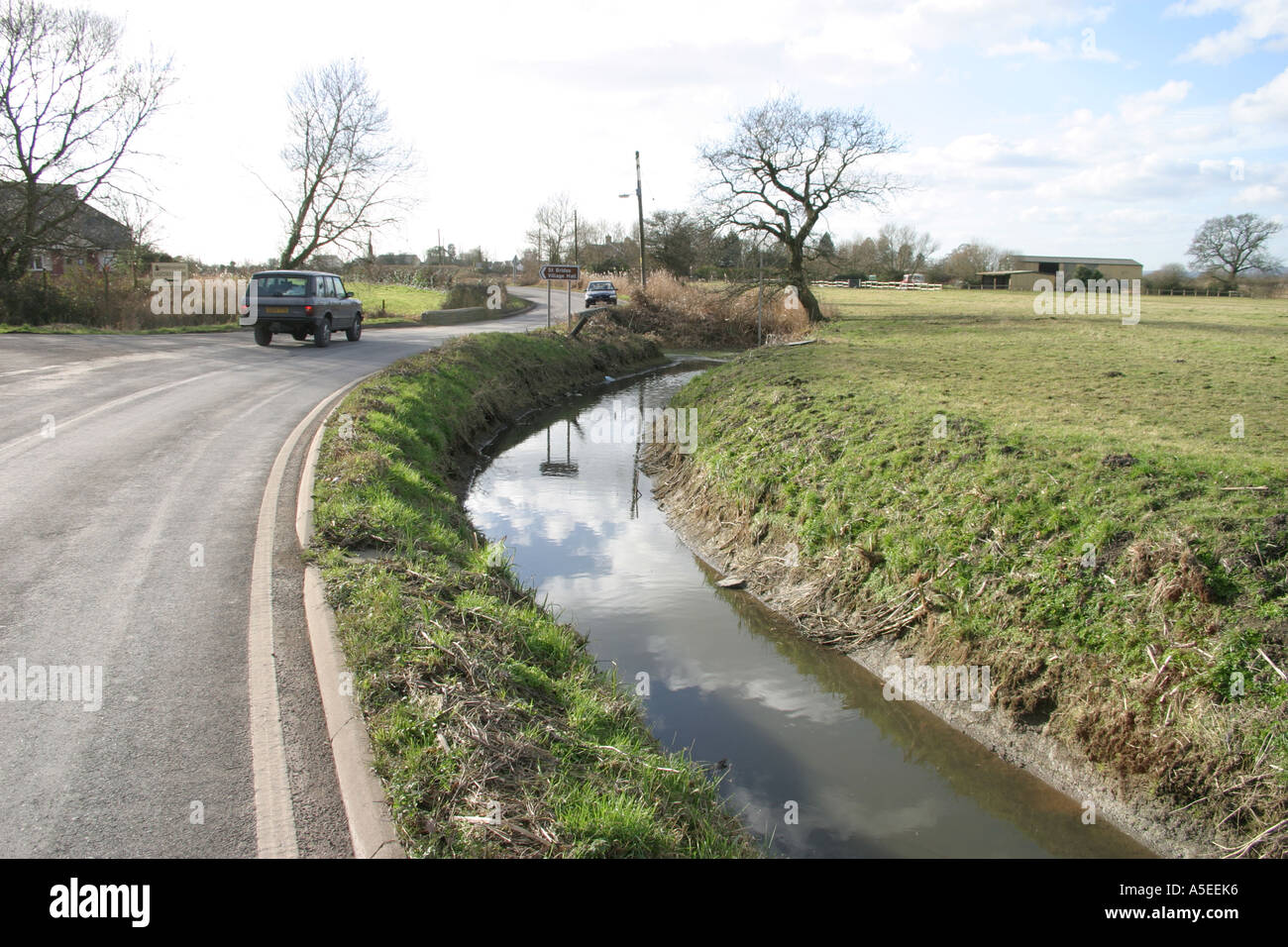A reen by the B4239 in St Brides, near Newport in South Wales Stock